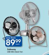Safeway USB Mini Desk Fan-Each