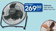 Safeway High Velocity Metal Floor Fan-Each