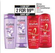 L'Oreal Paris Elvive Shampoo Or Conditioner Assorted-400ml