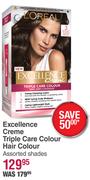 L'Oreal Excellence Creme Triple Care Colour Hair Colour Assorted Shades