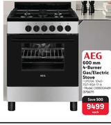 AEG 600mm 4-Burner Gas/Electric Stove CKB600A4BM 375677