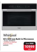 Whirlpool 40L 600mm Built-In Microwave W7MW461 430553