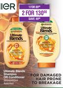 Garnier Ultimate Blends Shampoo Or Conditioner Assorted-For 2 x 360ml/400ml