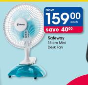 Safeway 15cm Mini Desk Fan-Each