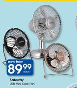 Safeway USB Mini Desk Fan-Each