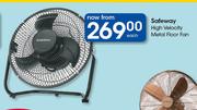 Safeway High Velocity Metal Floor Fan-Each