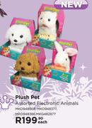 Plush pets Assorted Electronic Animals MKO948368/MKO948377/MKO948386/MKO482877-Each