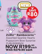 Zuru Rainbocorns Assorted Sparkle Hearts Puppycorn Bow Surprise ZURU9269SQ1-Each