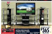 Astra MK2 Black 3-Piece Wall Unit