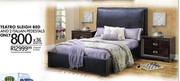 Teatro Sleigh Bed And 2 Italian Pedestals