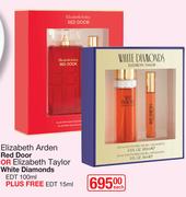 Elizabeth Arden Red Door Or Elizabeth Taylor White Diamonds EDT 100ml-Each