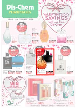 Dis-Chem : Valentine's Day Savings (1 February - 14 February 2021), page 1