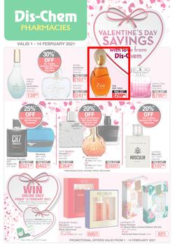 Dis-Chem : Valentine's Day Savings (1 February - 14 February 2021), page 1