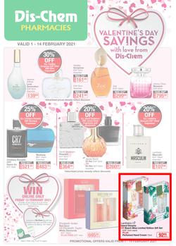Dis-Chem : Valentine's Day Savings (1 February - 14 February 2021), page 1