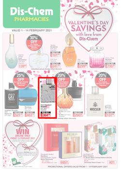 Dis-Chem : Valentine's Day Savings (1 February - 14 February 2021), page 1