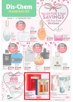 Dis-Chem : Valentine's Day Savings (1 February - 14 February 2021), page 1