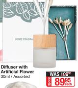 Diffuser With Artificial Flower Assorted-30ml Each