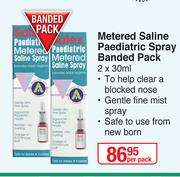 Saline Metered Saline Paediatric Spray Banded Pack-2 x 30ml Per Pack