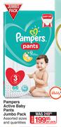 Pampers Active Baby Pants Jumbo Pack-Per Pack