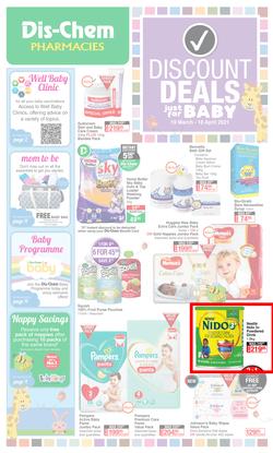 Dis-Chem : Discount Deals Just For Baby (19 March - 18 April 2021), page 1