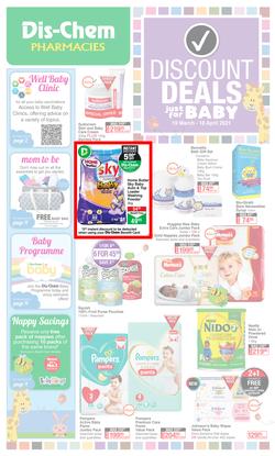 Dis-Chem : Discount Deals Just For Baby (19 March - 18 April 2021), page 1