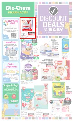 Dis-Chem : Discount Deals Just For Baby (19 March - 18 April 2021), page 1