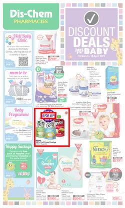 Dis-Chem : Discount Deals Just For Baby (19 March - 18 April 2021), page 1