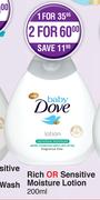 Baby Dove Rich Or Sensitive Moisture Lotion-For 2 x 200ml