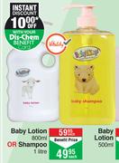 Baby Things Baby Lotion 800ml Or Shampoo 1L-Each