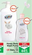 Baby Things Honey Body Wash Pump 1L Or Baby Oil 400ml-Each