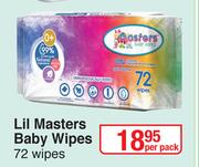 Lil Masters Baby Wipes 72 Wipes-Per Pack