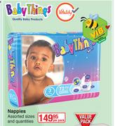 Baby Things Nappies (Assorted Sizes & Quantities)-Per Pack
