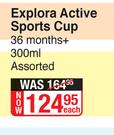 Tommee Tippee Explora Active Sports Cup (36 Months+ Assorted) 300ml-Each