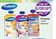 Purity Pouches Assorted-For 6 x 110ml