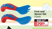 Nuby Fork & Spoon Set (2 Pack)-Per Pack