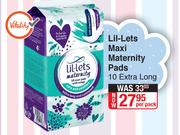 Lil-Lets Maxi Maternity Pads 10 Extra Long-Per Pack