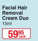 Mandy's Facial Hair Removal Cream Duo-15ml Each