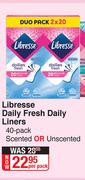 Libresse Daily Fresh Daily Liners-40 Pack Per Pack