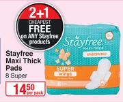 Stayfree Maxi Thick Pads-8 Super Per Pack