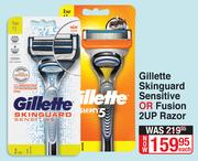 Gillette Skinguard Sensitive Or Fusion 2 Up Razor-Each