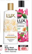 Lux Body Wash Or Shower Gel Assorted-750ml Each