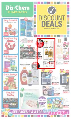 Dis-Chem : Discount Deals (19 March - 18 April 2021), page 1