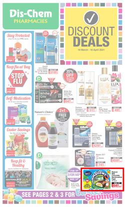 Dis-Chem : Discount Deals (19 March - 18 April 2021), page 1