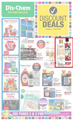 Dis-Chem : Discount Deals (19 March - 18 April 2021), page 1