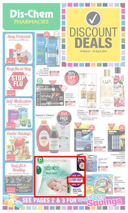 Dis-Chem : Discount Deals (19 March - 18 April 2021), page 1