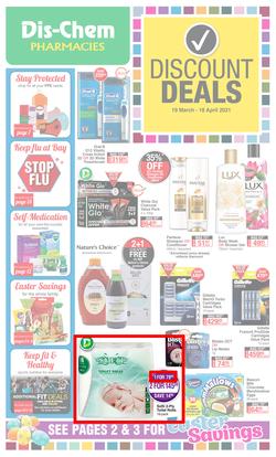 Dis-Chem : Discount Deals (19 March - 18 April 2021), page 1
