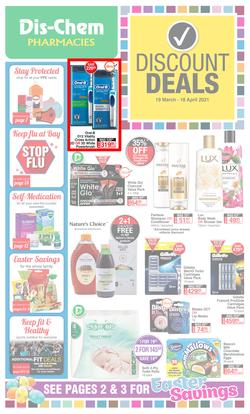 Dis-Chem : Discount Deals (19 March - 18 April 2021), page 1