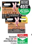 Duracell Plus AA Or AAA Batteries-12's Per Pack