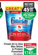 Finish All In One Max Shine & Protect Powerball-56 Tabblets Per Pack