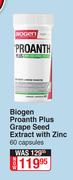 Biogen Proanth Plus Grape Seed Extract With Zinc-60 Capsules